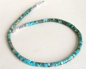 Kingman Boulder Turquoise Heishi Necklace