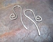 Pretty Pair of Sterling Silver Swirl Earwires