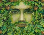The Oak King - Green Man Pagan God 8x10 Print