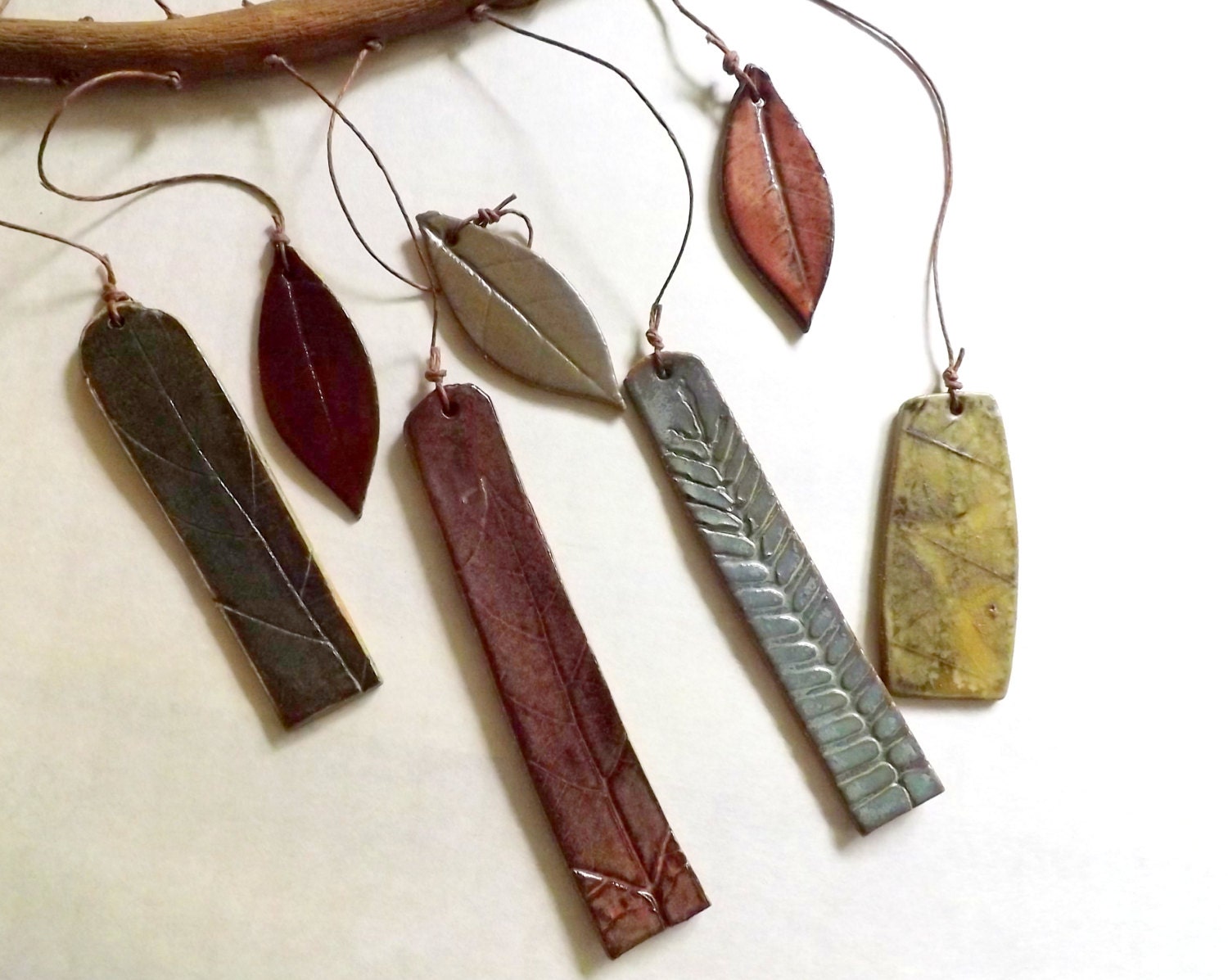 Stoneware Ceramic Garden Chimes, Organic Botanical, Made to Order