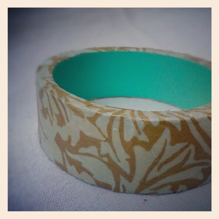 Aqua, Green & Gold Bangle
