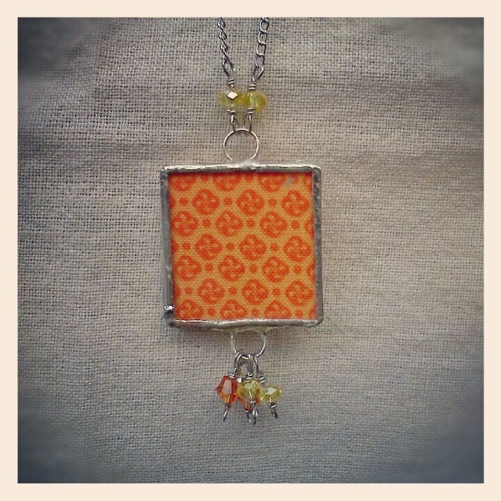 Double-Sided Lemon Orange necklace