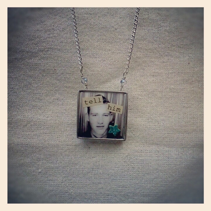 Tell Him photo collage necklace