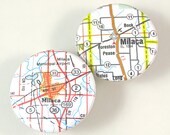 Milaca Map Pinback Buttons