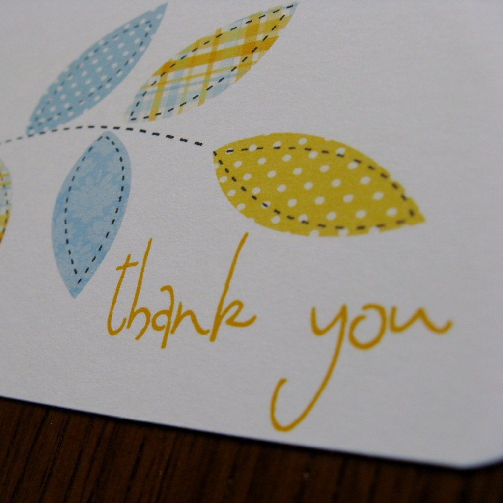 Thank You Flat Notes - Set of 5