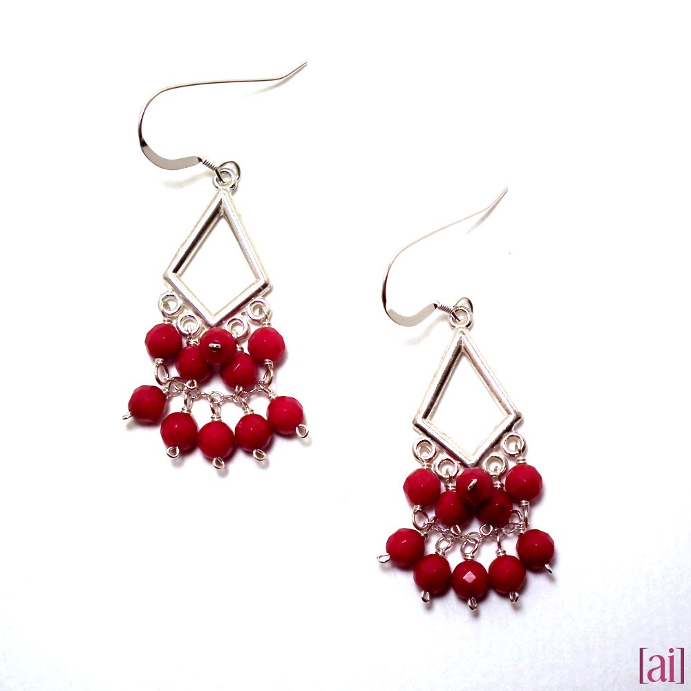 Lotte - Coral earrings