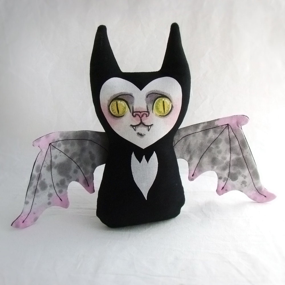 Prototype Sale - Painted Fabric Bat -  Innocent Face