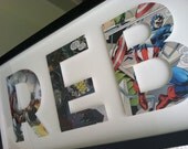 CUSTOM superhero alphabet name - 3 letters