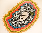 8x8 inch  little dove print