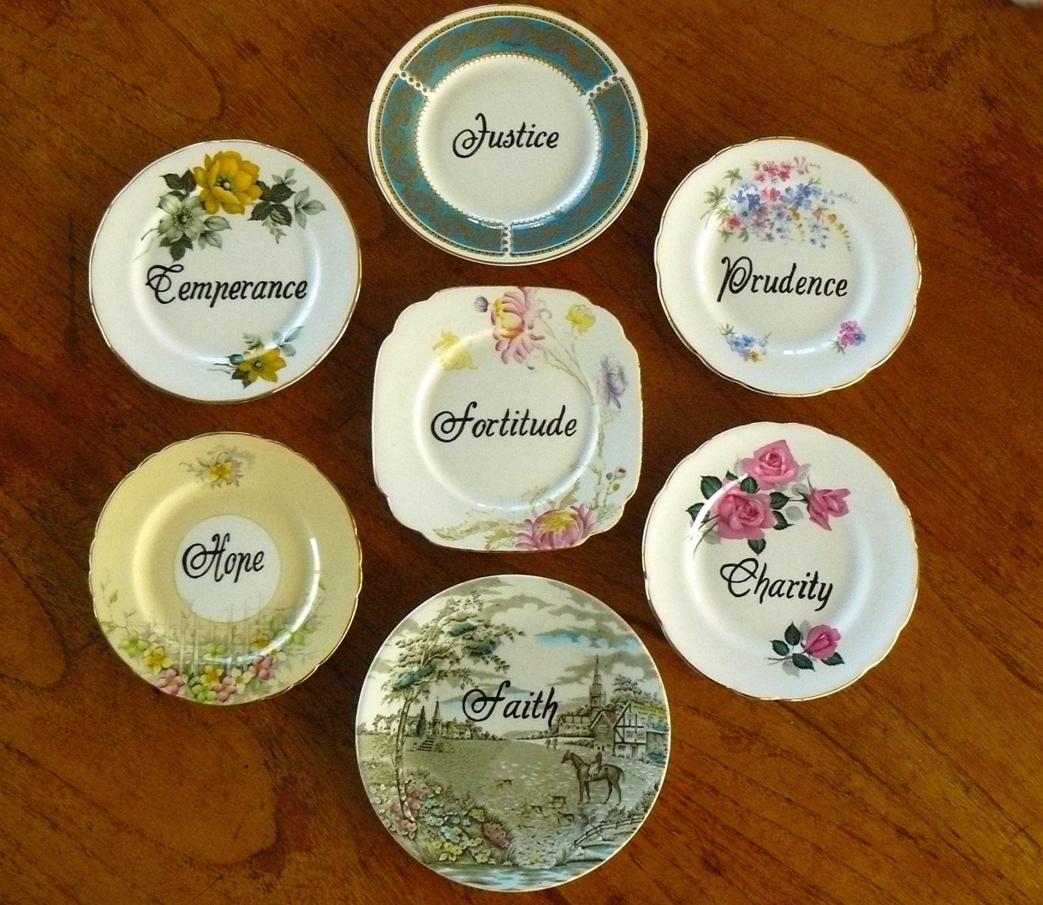 Seven Heavenly Virtues assemblage