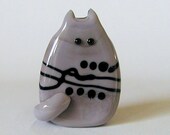 Cat Bead Handmade Lampwork Focal - Janesh FatCat