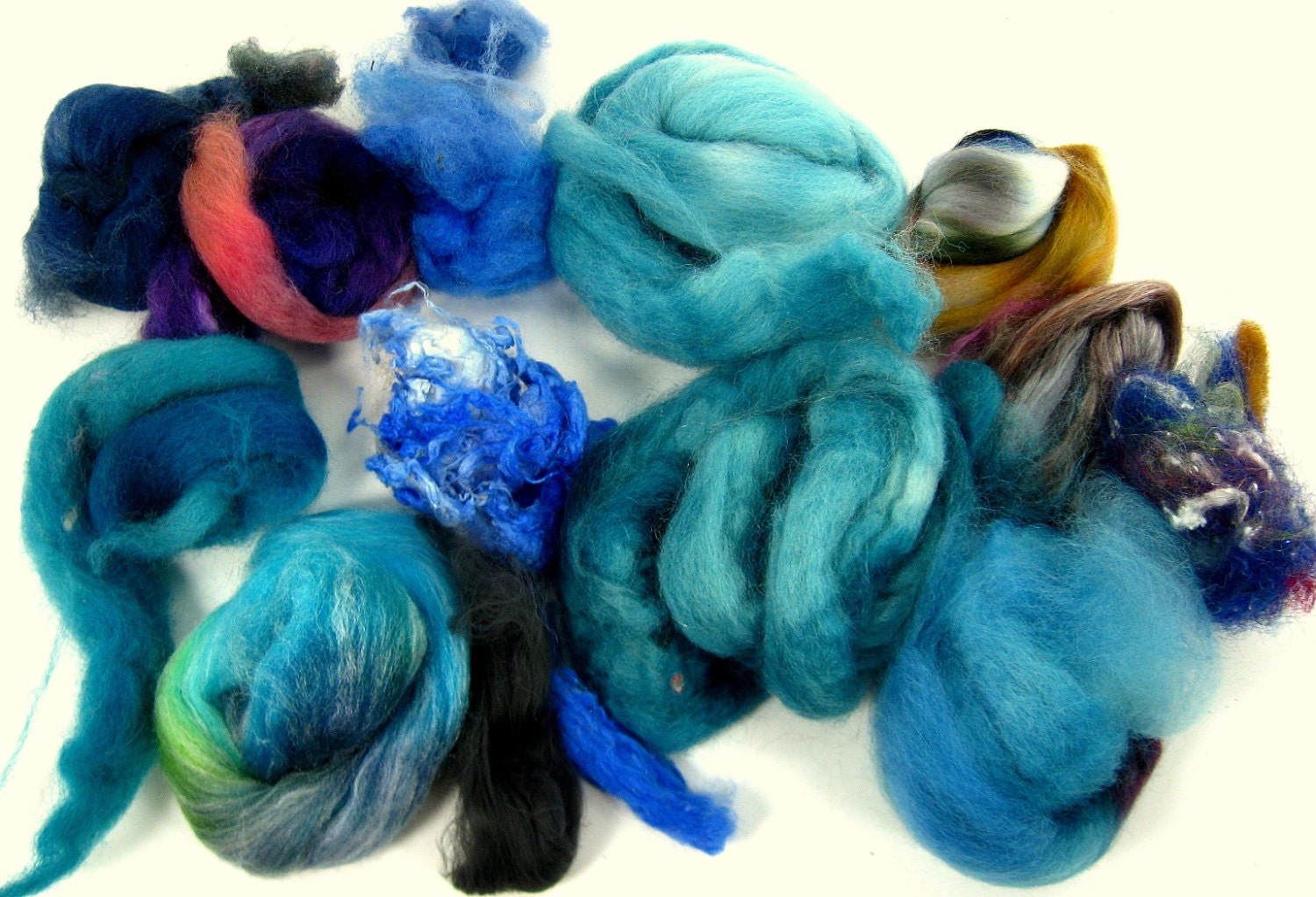 Carding Party Fiber Variety Pack A10-02- 2 oz - Great for carding batts, felting, spinning from the locks