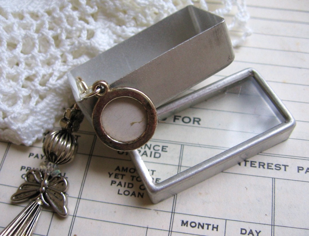 Steampunk watch parts tin box mini shrine assemblage base supplies kit