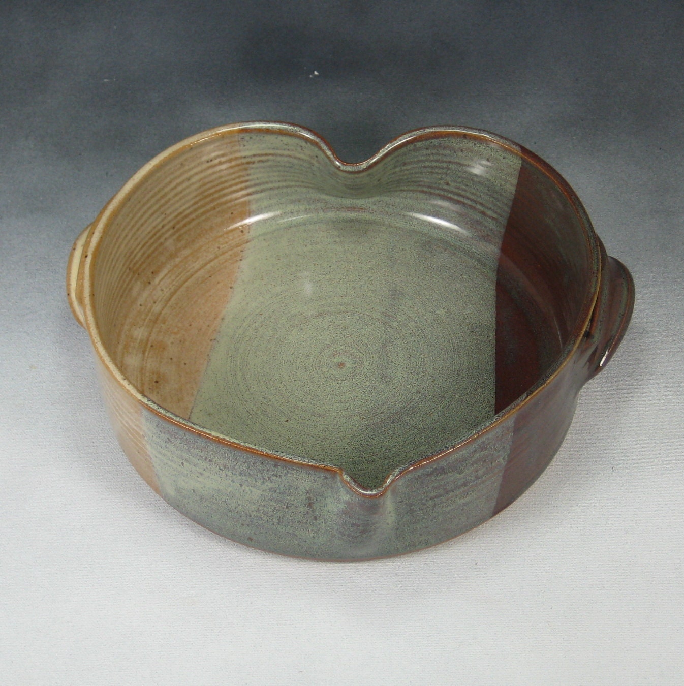 Desert Yellow Large Heart Shaped Casserole Handthrown Stoneware Pottery 3