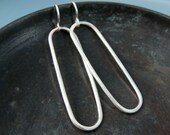 skinny ovals ... sterling silver earrings