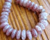 Quartz Roundels in Speckled Ruby