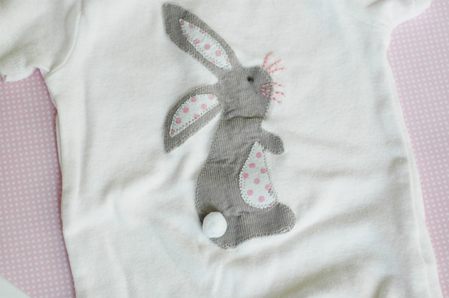 Applique Bunny Onesie-12mo.