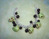 Green Ghouly Skull Bracelet