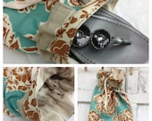 HOLIDAY WEEKEND SALE- Travel Shoe Bag-Drawstring Pouch