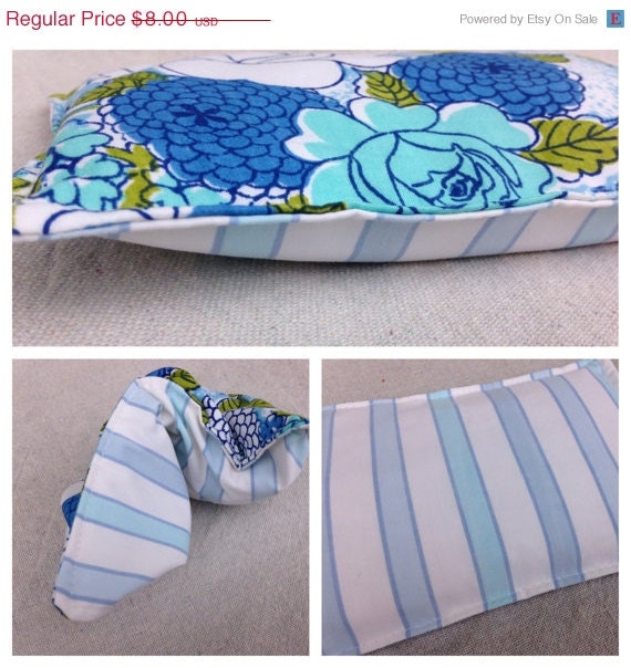 HOLIDAY WEEKEND SALE- Therapy Rice Pack-Feel Better- Blue Garden