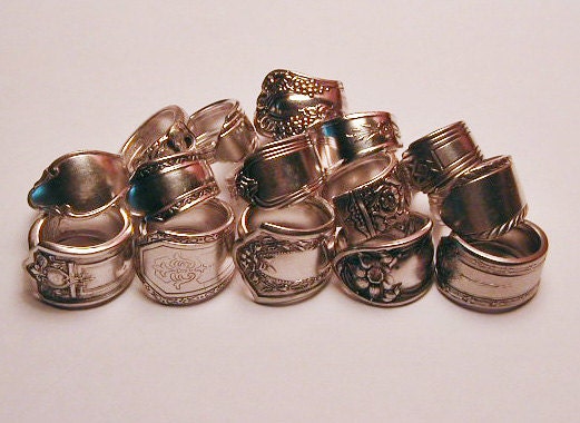 Spoon Rings 15 Recycled Silverware Rings Discounted Made to Order