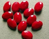 Vintage red faceted gems