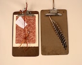 Dark Brown Clipboards, Set of Two Clip Boards