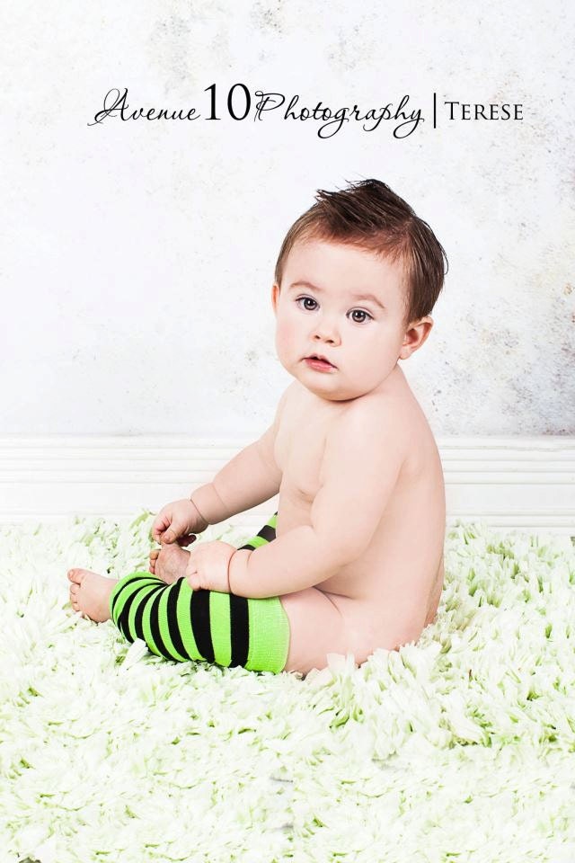lime green with black stripes - baby leg warmers, newborn infant toddler legwarmers