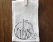 Mini flour sack dish towel Dishwasher Clean Dirty Magnet sign Big wheel bicycle
