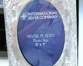 Vintage Silver Plated International Silver Co Standing 5x7 Picture Frame and Album In One