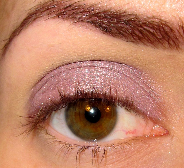 Plush Eyeshadow Mineral makeup (Violet w/ brown undertones & pink shimmer) Great highlighter Eye shadow Eyeliner (5g)