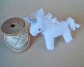 Little white felt Unicorn  - Merlin