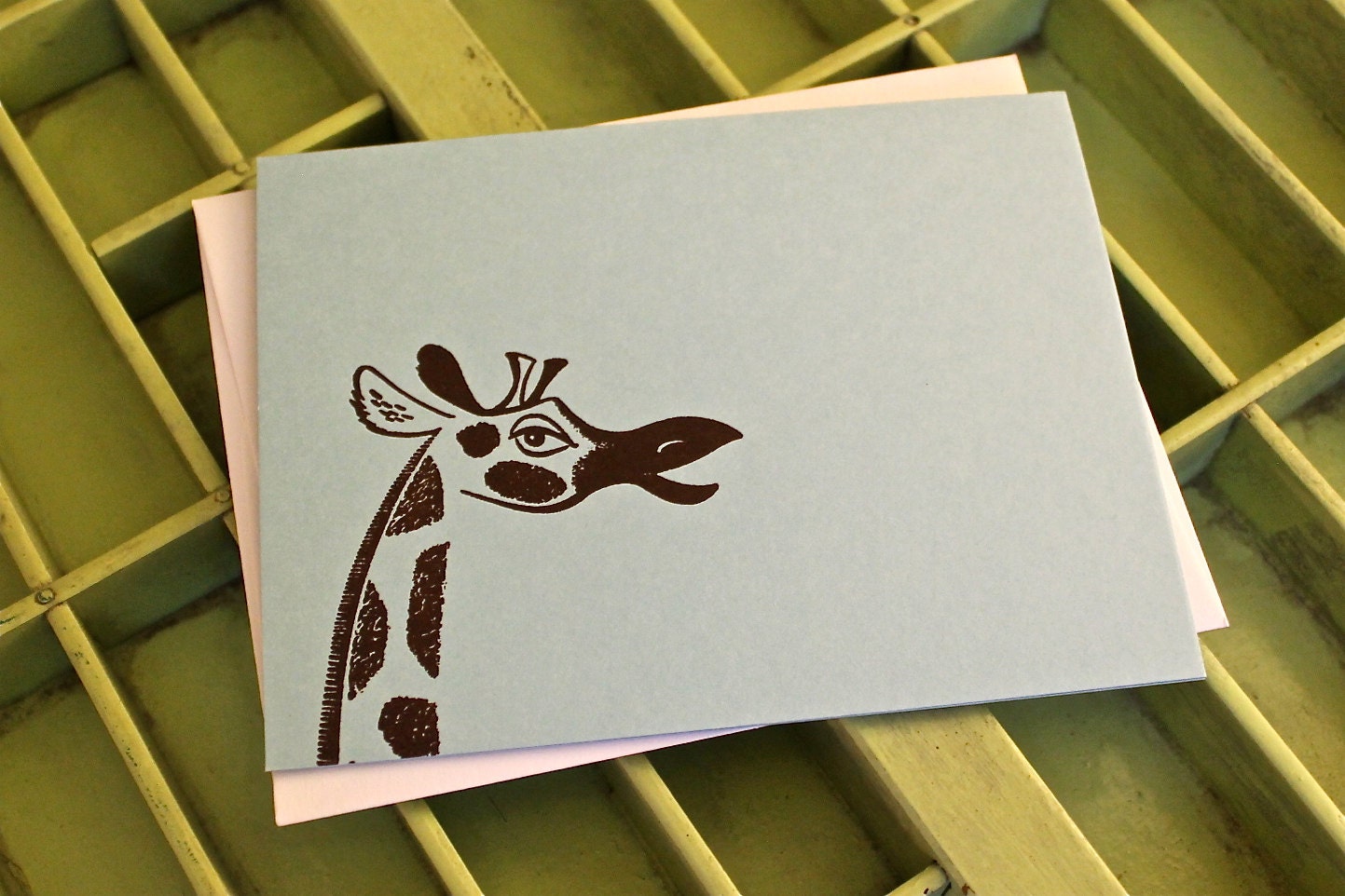 Blue Giraffe Card