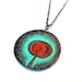 20% OFF SALE - Rustic Turquoise and Rust Red Tree Hugger Necklace