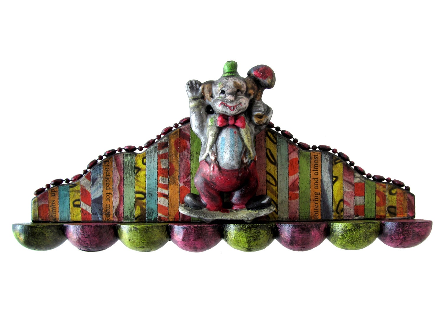 Clown Plaque - ART PLAQUE - Original Mixed Media Assemblage