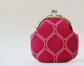 Coin purse - magenta honeycomb