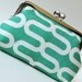 Purse emerald green geometric