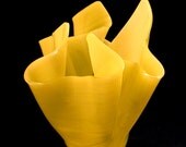 Vase Candle - Yellow Translucent Glass Vase