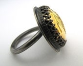 Can I Buy You a Cocktail sterling silver and druzy ring
