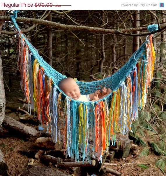 SALE FRiNGe BLaNKeT Baby PHoTO Prop Hammock SToRk BeD Pouch Throw UNiGENDeR BeAch DaY aqua yellow orange grey blue PiCk CoLors Knit to Orde