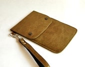 Felt and Salvaged Leather Kindle eReader Cover Sage Green