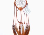 Light Rust Dream Catcher, Reeves Pheasant Feathers