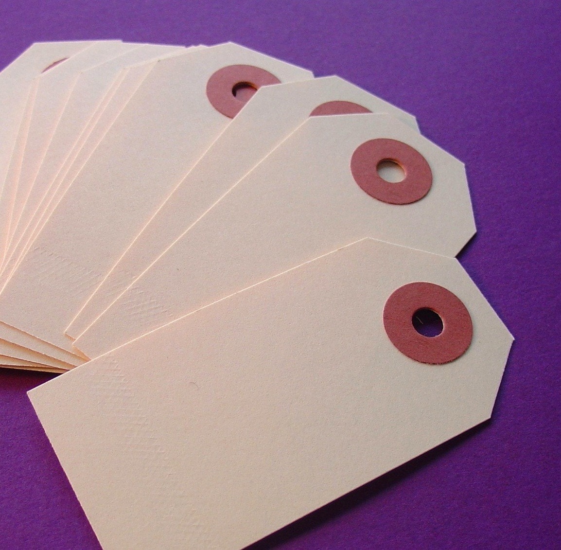 25 manila shipping tags labels / size 1 small