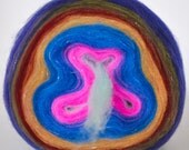 SERENDIPITY- Self Striping Spontaneous Spinning Roving Bullseye Bump - (5.7 oz. center-pull bump)
