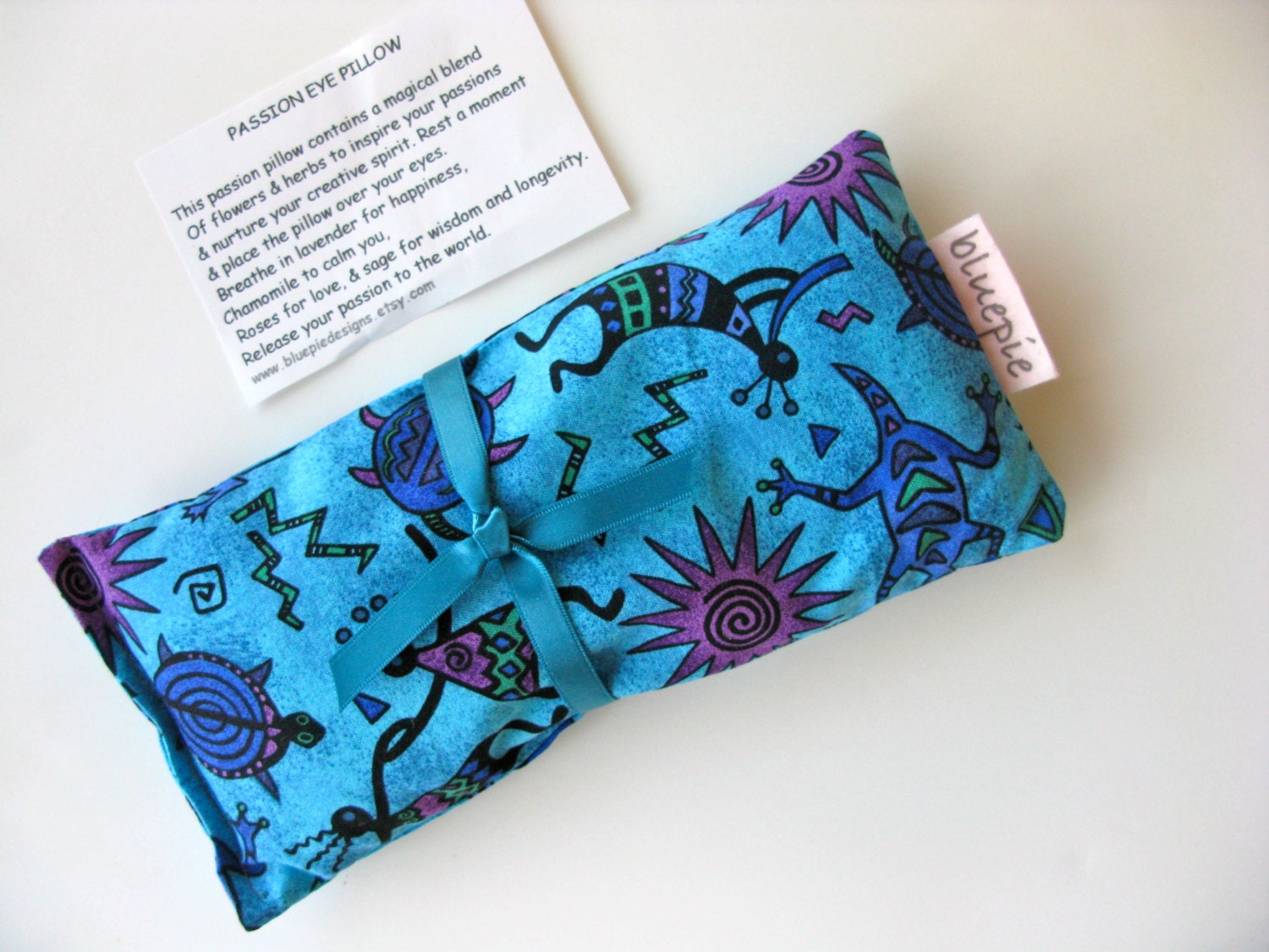 French Lavender Passion  Pillow- Kokopelli Blue- relax, rest, rejuvenate