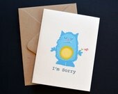 Greeting Card: I'm Sorry Monster