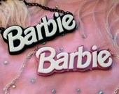 Barbie Acrylic Necklace in Black or Pink