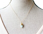 Pale Aqua Semi Precious Amazonite Gemstone Necklace