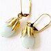 Pale Aqua Semi Precious Amazonite Gemstone Earrings