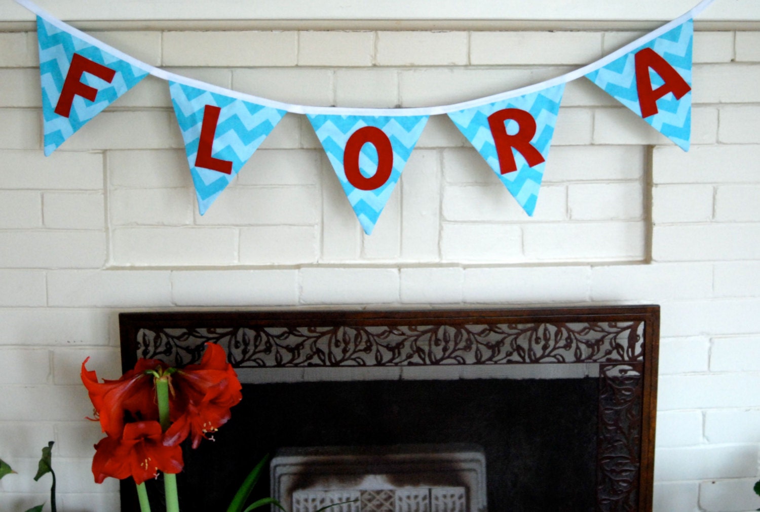 Custom Personalized Name Bunting Banner Modern Children's Room Decor Nursery